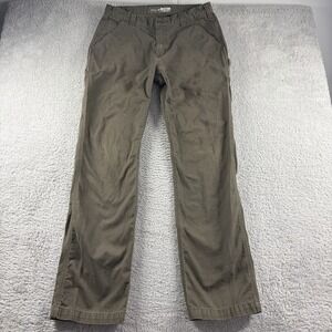 Carhartt Cargo Work Pants Mens 34x34 Relaxed Twill Utility Brown Stain Distress